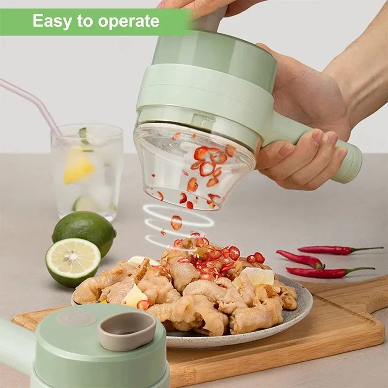 Vegetable Transplanter - Handheld 4-in-1 Wireless Electric Vegetable Cutter
