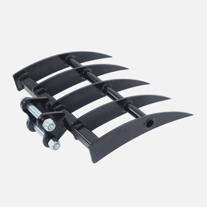 Agriculture Farming Working - Mini Excavator Rake Small Digger Rake