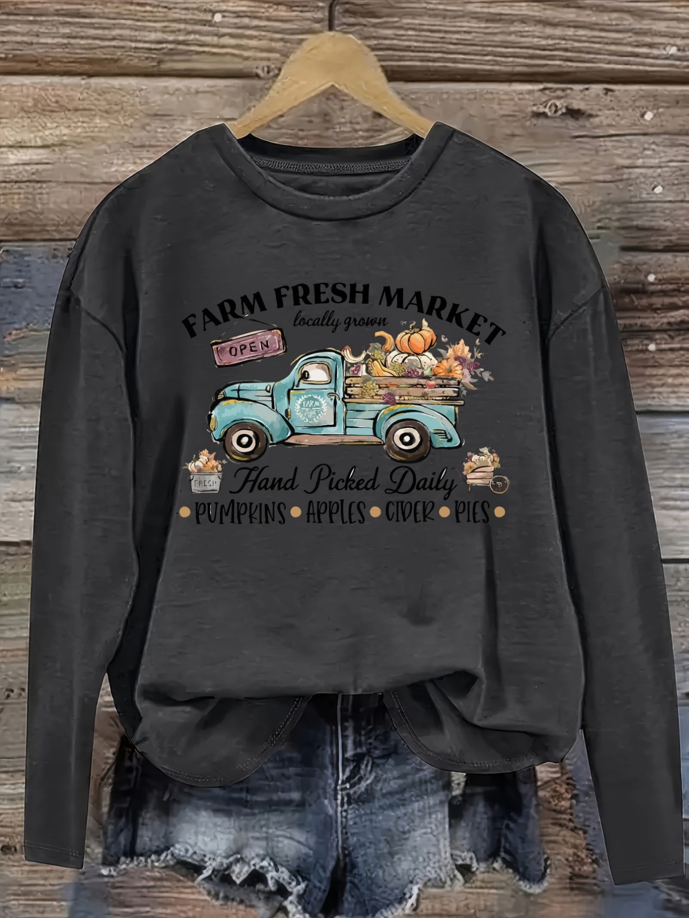 Women's Casual Long Sleeve Cre - đánh giá và giá Farming A