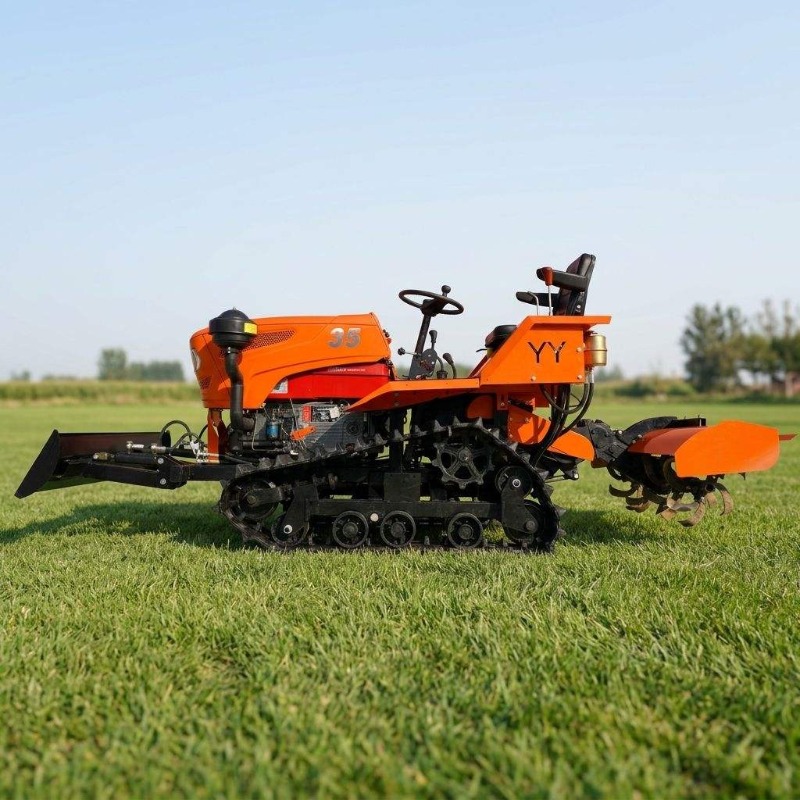 Crawler 4WD Rotary Tiller 35HP - đánh giá và giá Agriculture Farming Working